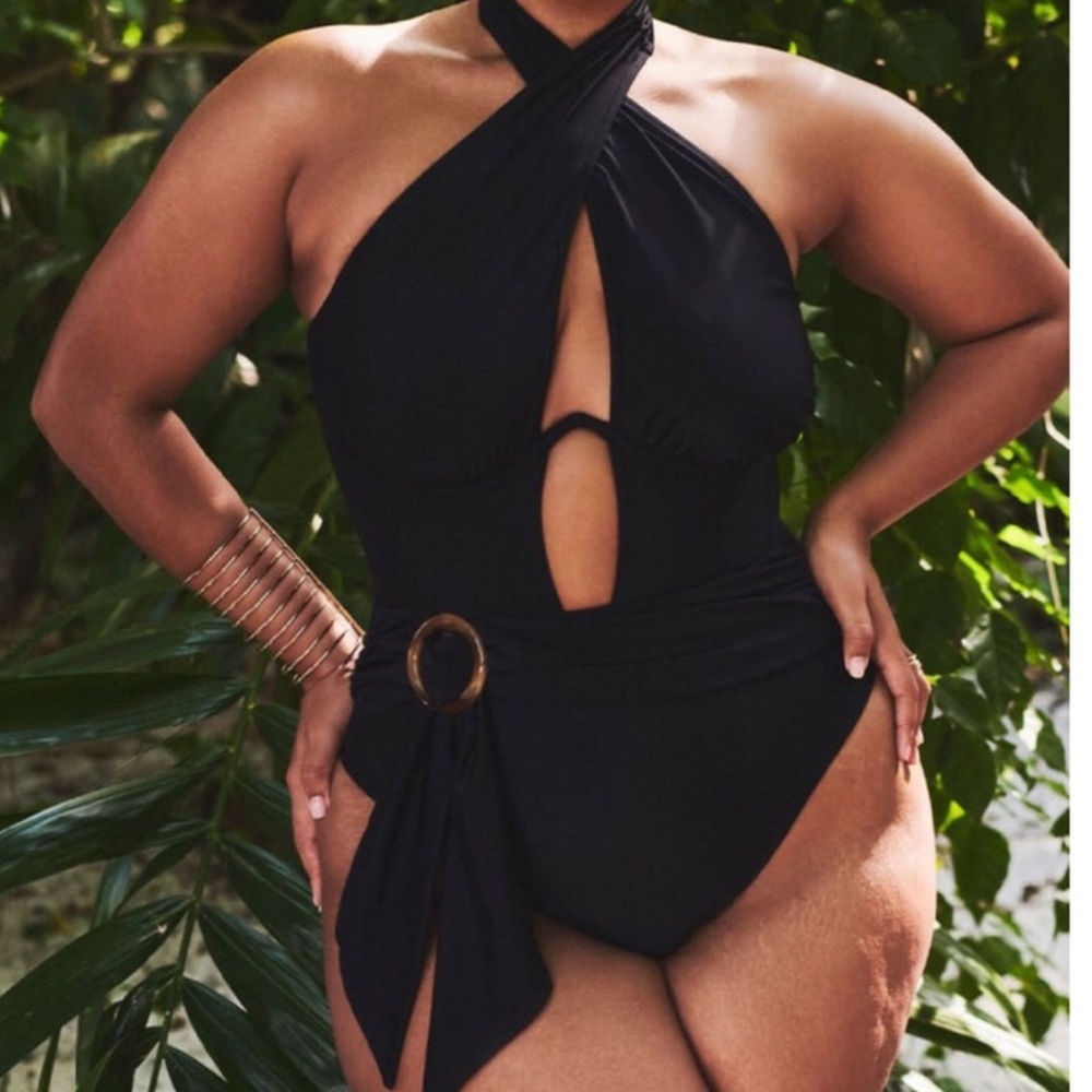 Flattering Black Swimsuit - Brand New w/tags